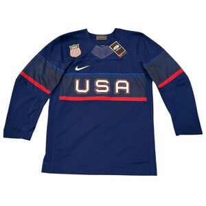 2022 Nike Olympics United States America USA Authentic Hockey Jersey Navy Sz M
